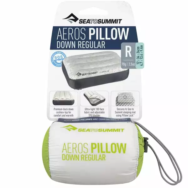 Oreillers De Voyage SEA TO SUMMIT AERO DOWN REGULAR GREY 22 Gris 2 Oreillers De Voyage SEA TO SUMMIT AERO DOWN REGULAR GREY 22 Gris – Image 2