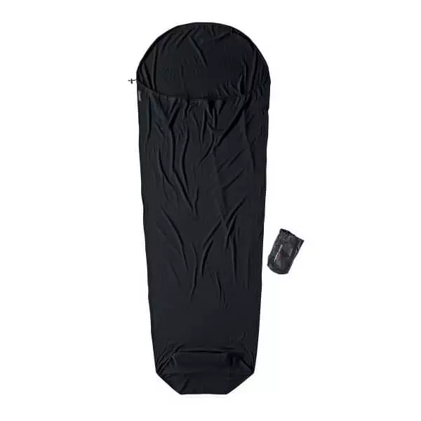 Draps Sac De Couchage COCOON MUMMY LINER MERINO BLACK 22 Noir 2 Draps Sac De Couchage COCOON MUMMY LINER MERINO BLACK 22 Noir – Image 2