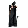 Draps Sac De Couchage COCOON TRAVEL SHEET MERINO RECT BLACK 22 Noir