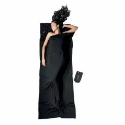 Draps Sac De Couchage COCOON TRAVEL SHEET MERINO RECT BLACK 22 Noir