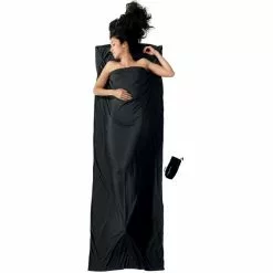 Draps Sac De Couchage COCOON TRAVEL SHEET THERMOLITE PERF RECT VOLCANO BLACK 22 Noir