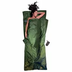 Draps Sac De Couchage COCOON TRAVEL SHEET SILK RECT DARK OLIVE 22 Vert