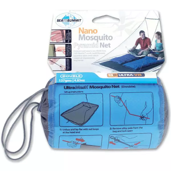 Moustiquaires De Voyage SEA TO SUMMIT MOSQUITO DOUBLE NANO 22 Gris 2 Moustiquaires De Voyage SEA TO SUMMIT MOSQUITO DOUBLE NANO 22 Gris – Image 2