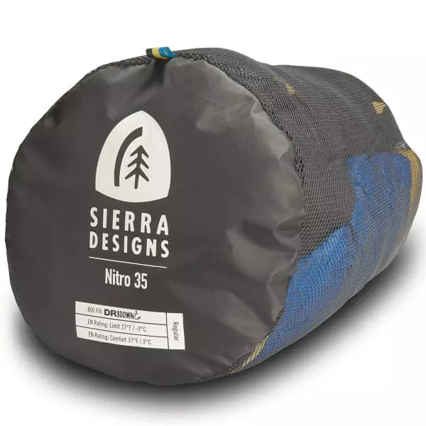 Sacs De Couchage SIERRA DESIGNS NITRO 800F 35 DEG REG 20 Bleu / Noir / Jaune 4 Sacs De Couchage SIERRA DESIGNS NITRO 800F 35 DEG REG 20 Bleu / Noir / Jaune – Image 4
