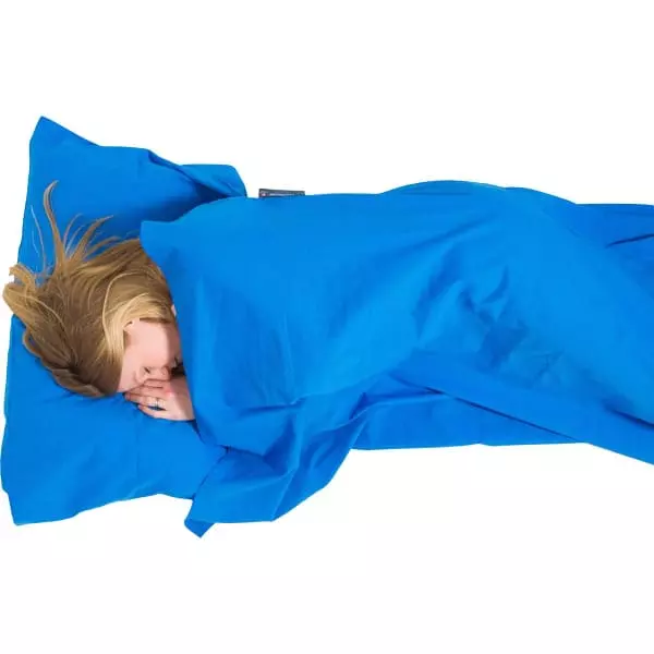 Draps Sac De Couchage LIFEVENTURE COTTON SLEEPING BAG LINER MUMMY BLUE 23 Bleu 2 Draps Sac De Couchage LIFEVENTURE COTTON SLEEPING BAG LINER MUMMY BLUE 23 Bleu – Image 2