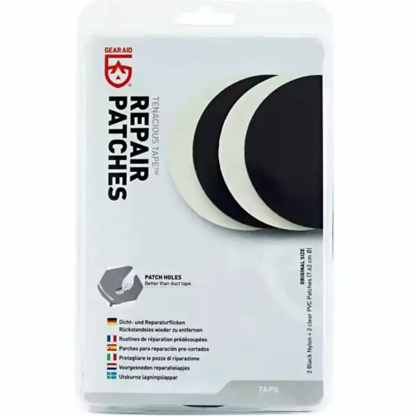 Accessoires Tente MCNETT TENACIOUS TAPE PATCHS NYLON/PVC 22 Blanc / Noir 1 Accessoires Tente MCNETT TENACIOUS TAPE PATCHS NYLON/PVC 22 Blanc / Noir